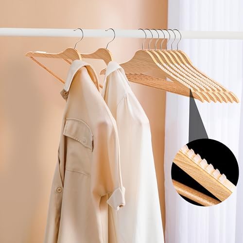 Clear Non-Slip Adhesive Strips for Wooden Hangers 200 Pcs - Anti-Skid Grip for All Hanger Types - 2.8x0.2 Inch, Ideal for Thicker Hangers - Easy-to-Apply Rubber Grippers (200)