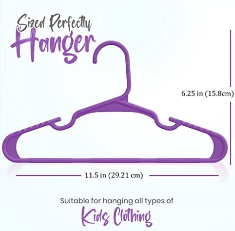Utopia Home Kids Hangers 40 Pack – 11.5 Inch Baby Closet Hangers Purple
