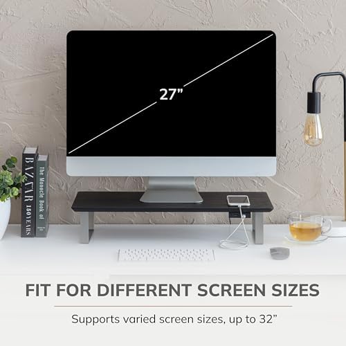 Anji Mountain Monitor Stand for Desk - Desktop Organizer & Laptop Riser, Ergonomic Monitor Riser, Space-Saving, Durable,