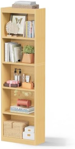 5 Tier Bookshelf,Open Storage Book Shelf,68 Inch Bookcase
