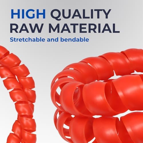 5/16" Spiral Cable Wrap, Plastic Wire Wrap Cord Protectors from Pets No Chew, Spiral Cable Management Sleeve Organizer f
