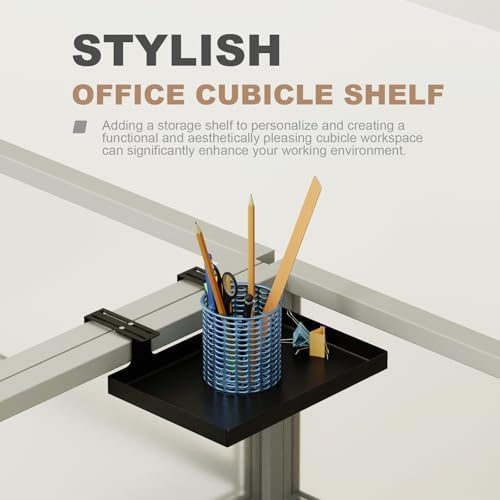 Office Cubicle Shelf - 8.3'' x 5.5'' x 1.7'' Storage Organizer Floating Corner Rack Hanging Shelf Adjustable Home Office