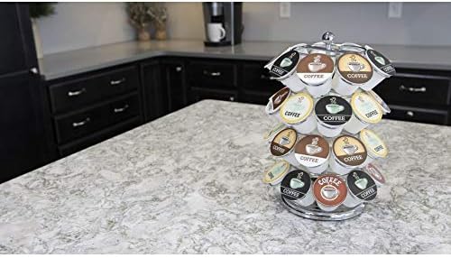 Nifty K Cup Holder – Compatible with K-Cups, Coffee Pod Carousel | 36 K Cup Holder, Spins 360-Degrees, Lazy Susan Platfo