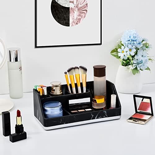 Bathroom Sink Organizer, Toothbrush Holder for Bathroom Counter, Black