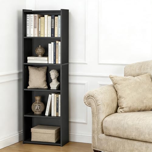 ZenStyle 5-Tier Open Bookcase and Bookshelf, Open Storage Shelf, Freestanding Display Storage Shelves Tall Book Shelf fo