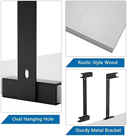 SRIWATANA 2-Tier Corner Shelf, Rustic Wood Storage Display Shelf, White