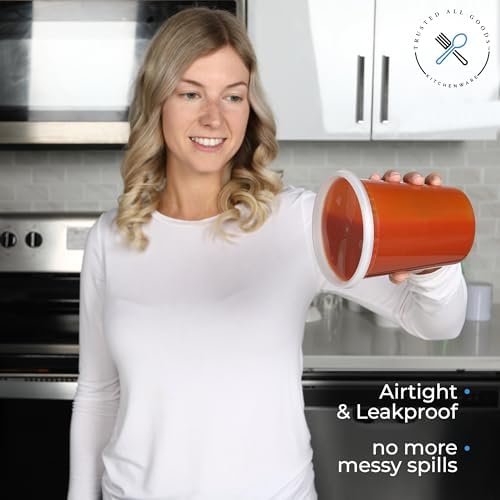 32 oz Deli Containers with Lids, 25-Set, Leakproof BPA-Free