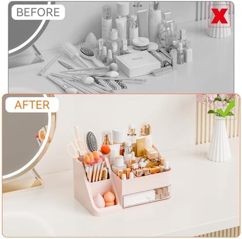 Yieach Countertop Makeup Organizers for Vanity,Bathroom,Dresser,Large Makeup Storage Organizer and Beauty Skincare Organ