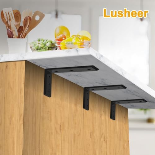 Countertop Support Brackets 10 inch,Heavy Duty Countertop Brackets 10'' x 6'' x2.5'' for Granite,L Bracket Metal Corbels