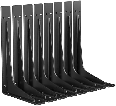 NEODROP 16 Inch Heavy Duty Shelf Brackets, Premium Metal Wall Bracket for Mantel, Countertop Support, Garage Storage She