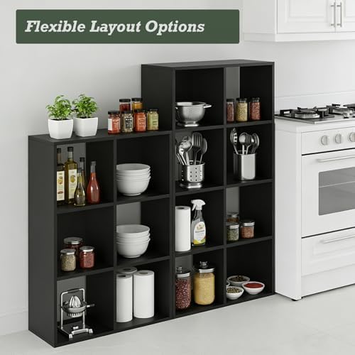 6 Cube Storage Organizer Shelf, Open Cube Bookshelf