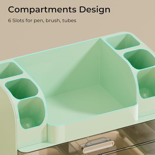 UFORU Makeup Organizer Countertop with 2 Large Drawers for Vanity Bathroom