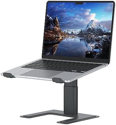 ALASHI Laptop Stand, Height Adjustable Desk Riser, 10-17.3", Gery