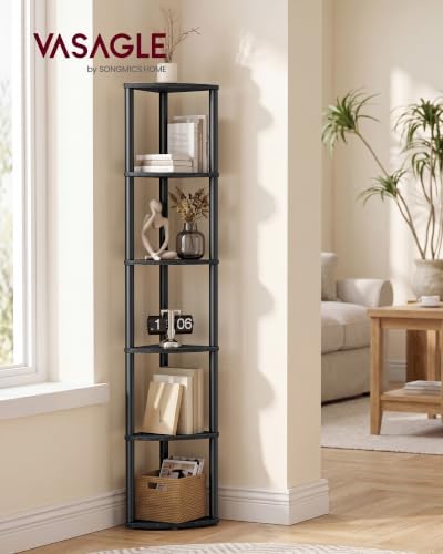 VASAGLE Superfast Toolless Assembly 6-Tier Corner Shelf