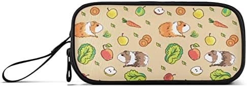 Fisyme Fruit Guinea Pigs Pencil Case Large Capacity Pen Box Makeup Pouch Holder Organizer Stationery Bag for School Office College Traval Adults