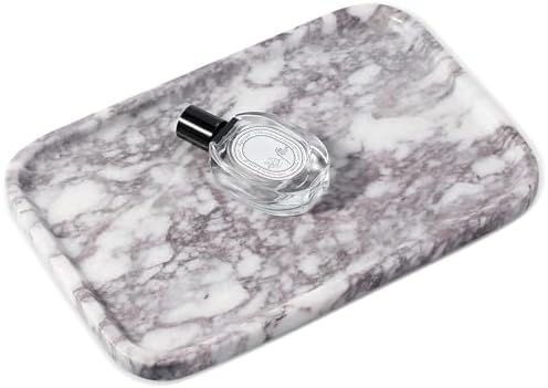 Karibiber Luxury Marble Vanity Tray, Bathroom Tray Countertop, Calacatta Marble/Stone, Home Decorative Dresser Organizer