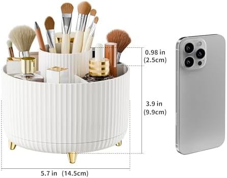 fanado 360° Rotate Makeup Brush Holder Organizer, Makeup Organizers Countertop, Makeup organization and Skincare Storage