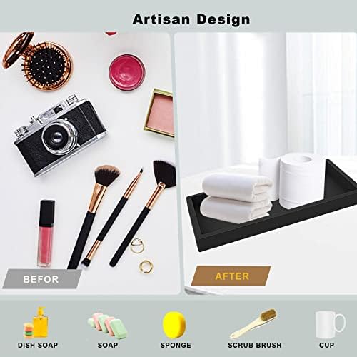 2Pcs Silicone Trays Bathroom Vanity Trays, Rectangle Tray for Bathroom Counter, 7.87 * 3.93inch Jewelry Perfume Vanity T