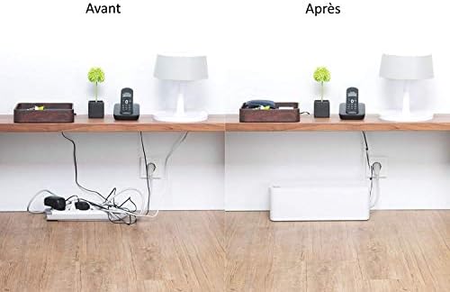 Bluelounge CableBox Cable and Cord Management System - (White) - Pack of 2