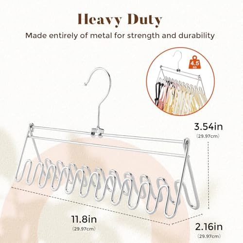 HOUSE DAY Bra Hanger Metal for Closet 2 Pack, Space-Saving Tank Top Hanger 20 Hooks Capacity Foldable for Bras, Tank Top