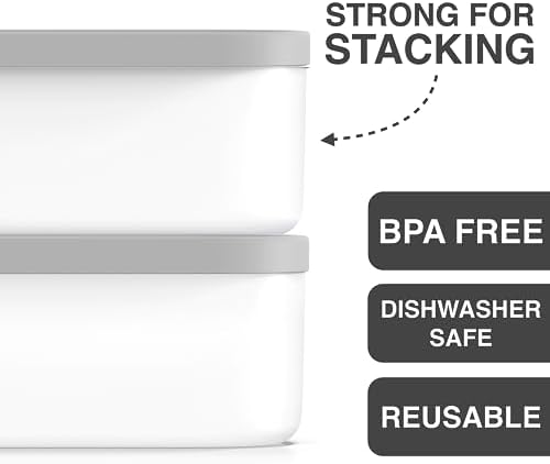 BALCI 2 Quart Ice Cream Container - Freezer Tub (Grey)