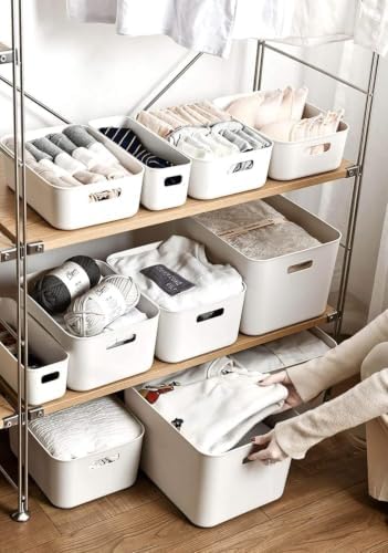 Plastic Storage Bins,Versatile Kitchen Pantry Organization and Storage,for Plastic Storage Container Under Bed,Under Sin