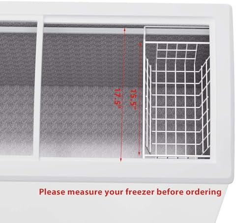 Chest Freezer Organizer Bins, Deep Freezer Basket Storage Wire Metal Hanging Baskets 17.5inch 2Packs
