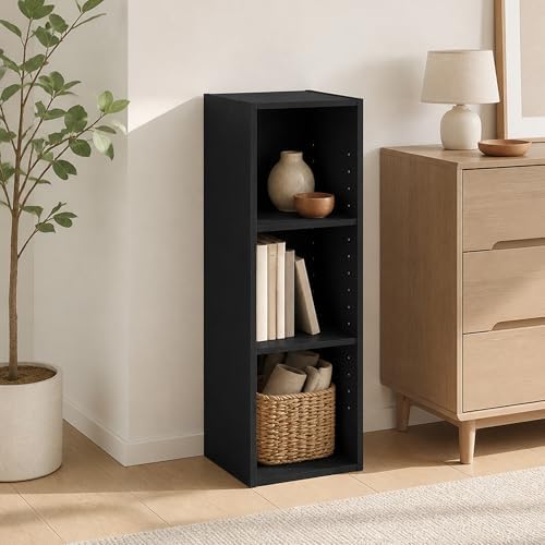 3-Tier Narrow Bookshelf, 10-Inch Width Bookcase, Book Shelf with Storage Shelf, 9.3 x 9.8 x 31.5, for Living Room, Home 