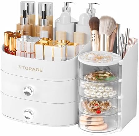 XIAPIA Makeup Organizer Countertop, Make Up Organizer for Vanity