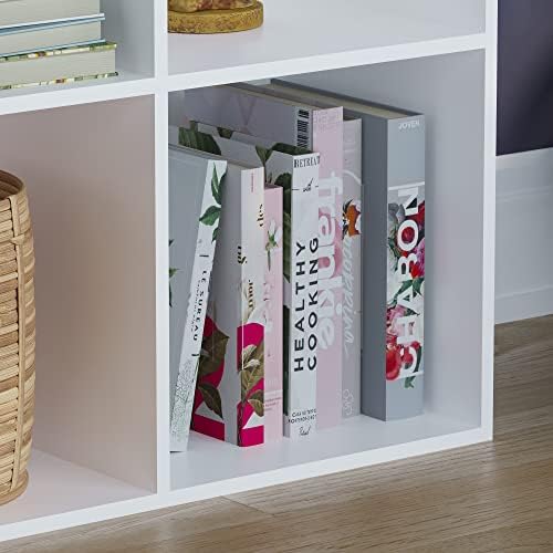 Vida Designs Durham Cube Bookcase Storage Organiser Living Room Bookcase Home Office Furniture (4 Cubes, White)