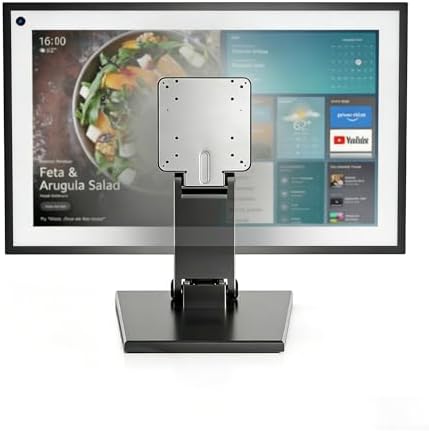 Jakeko Lay Flat Low Profile Monitor Stand - for 14-24" Screens Ergonomic Adjustable Desktop Mount with 100x100mm Compati