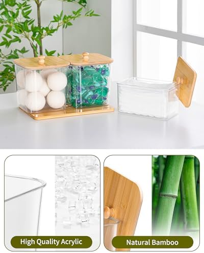 iCASA Trash Bag Dispenser Dishwasher Pods Container Under Sink Organizer