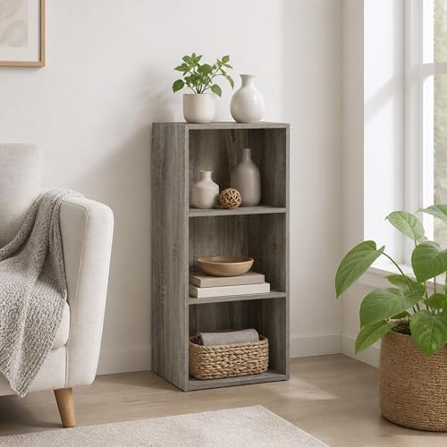 3-Tier Bookcase, Cube Bookshelf, Book Shelf, Cube Storage Organizer with Open Shelves, 9.3 x 16 x 31.4, for Living Room,
