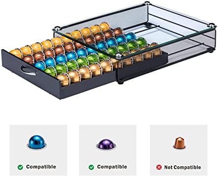 for Nespresso Pods Holder Vertuo Pod Holder for Vertuoline Capsules （50 pods）