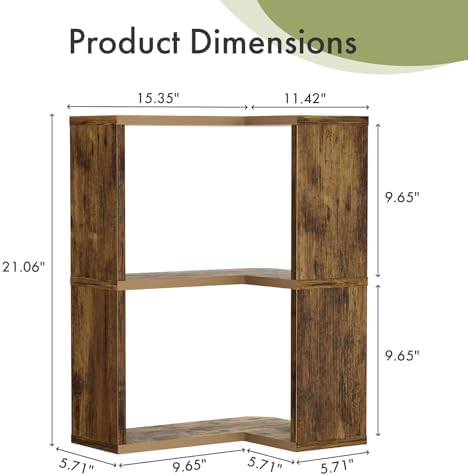 Floating Corner Shelf, 3-Tier Floating Shelf for Wall, Floating Book Shelf for Living Room, Bedroom, Bathroom, Home Offi