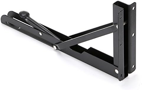 Sumnacon Sturdy Folding Shelf Brackets - Heavy Duty Metal Triangle Table Bench Folding Shelf Brackets, 2 Pcs Folding She