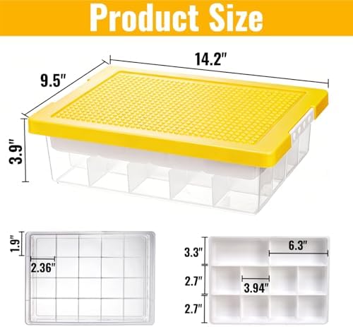 Building Block Organizer Bin, Building Baseplate Lid