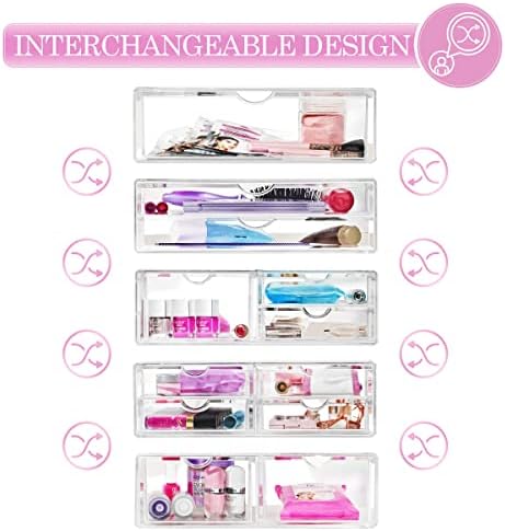 Sorbus Acrylic Drawers, Clear Makeup Organizer for Vanity (1 Drawer)