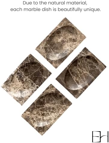 Marble Soap Dish Tray, Soap Bar Holder for Bathroom Shower