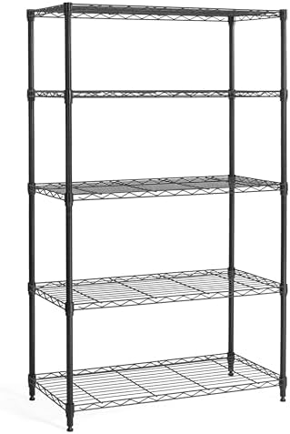 CAPHAUS 3/4/5-Tier Adjustable Height Wire Shelving Unit, Wire Rack Shelving, Metal Steel Storage Shelves, Garage Shelvin