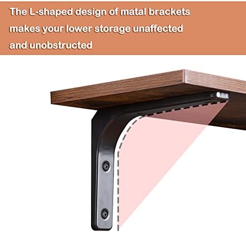 DINZI LVJ Long Wall Shelves, 23.6Inch Wooden Wall Mounted Shelves, Set of 2