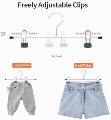 Pants Hangers with Clips Skirt Hangers for Women 30Pack