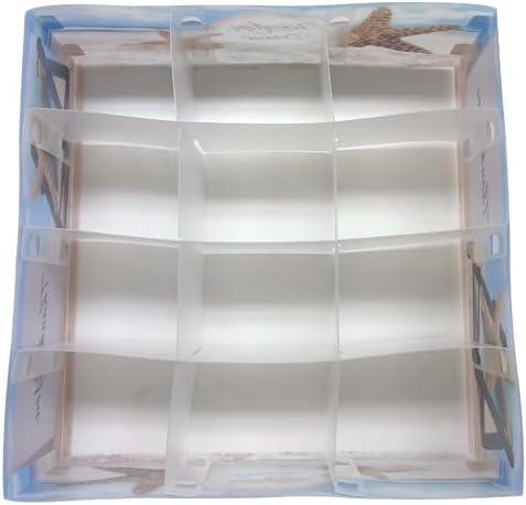 3 Pack Closet Drawer Storage Organizer Box 12 Grid Cells with Dividers for Underwear, Socks, Towels, Jewelry