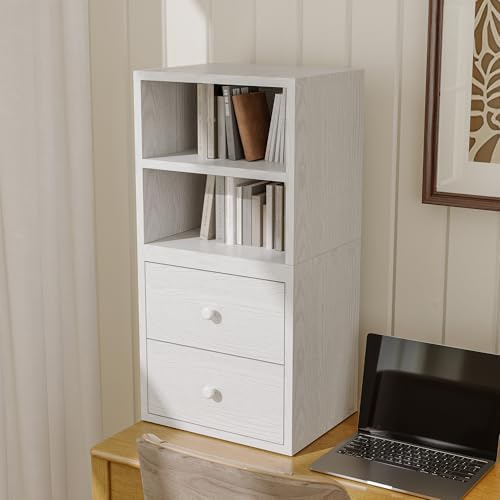 FUSUNBAO Magic DIY Cube Storage Organizer Stackable Cubes for Home Books Clothes Toy-Modular Cubby Storage System-Office