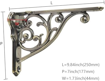 Ornate Decorative Shelf Brackets 10 inch Small Wall Mounted Shelving Bracket 2 Pack Antique Bronze Vintage Shelf Bracket