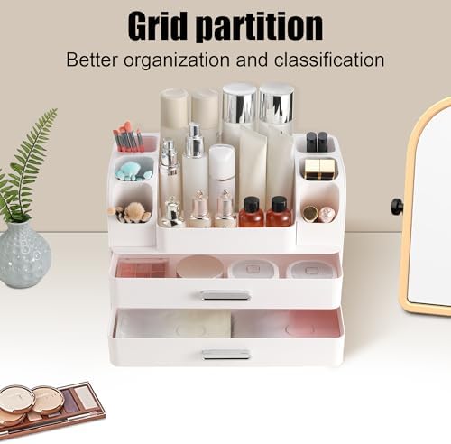 Large Makeup Organizer Countertop with Drawers, Make Up Organizer for Vanity, Makeup Storage Organizer Countertop Makeup