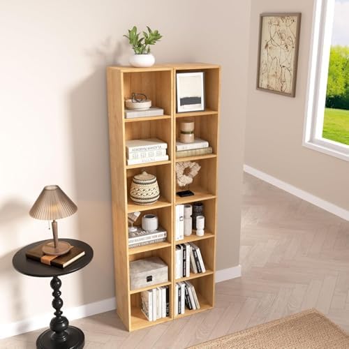 Wooden 6 Cube Storage Organizer, 6 Tier Storage Cubes Unit Display Cubby, Versatile Cubes Shelf and Cubby Organizer for 