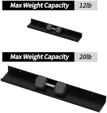 Giftgarden 36 Inch Large Floating Shelves for Wall Set of 5, Black Wood Wall Shelves for Bathroom, Bedroom, Kitchen, Liv