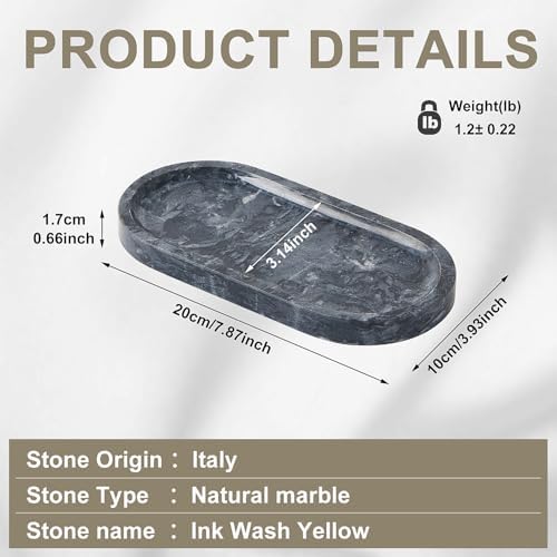Natural Marble Vanity Tray, Marble Tray for Bathroom countertop