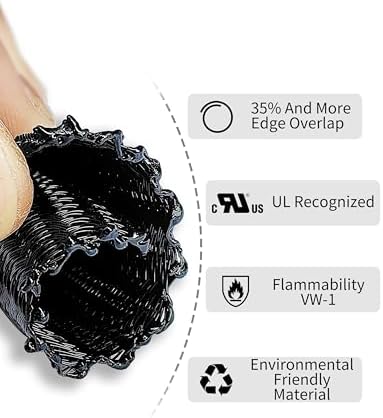 Cable Management Split Wire Loom Sleeve - Cord Hider & Protector for Desk, Pet Chew Proof, Wire Cover Organizer, Flexibl